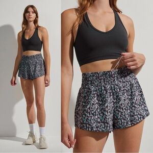 Varley Women’s Kallin Running Shorts Built in Brief In Dark Motion Petal Size M